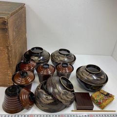 断捨離価格 懐石道具【煮物椀】独楽塗十客セット - メルカリ