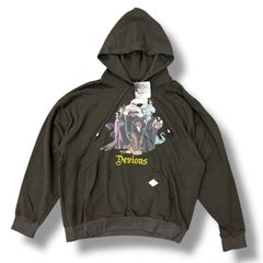 참고 상대 43780 엔 미사용품 el conductorH 23AW × Disney STONE DECORATED HOODIE VILLAINS 후디 파커 스웨트 지휘자 디즈니 빌런즈 콜라보 PD23ME04 블랙