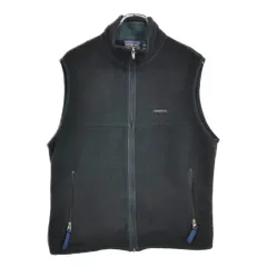 90年代 USA製 patagonia パタゴニア SYNCHILLA シンチラ フリースベスト アウトドア ブラック (メンズ M)中古 古着 V0322