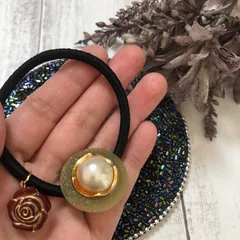 ☆ボタンヘアゴムＮｏ．36☆