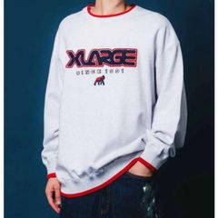 XLARGE エクストララージ アスレティックロゴクルーネックスウェット トレーナー トップス 刺繍ロゴ 101224012015 白 赤 ホワイト レッド Sサイズ メンズ 春 有明ガーデンrecollect店 38 No.568