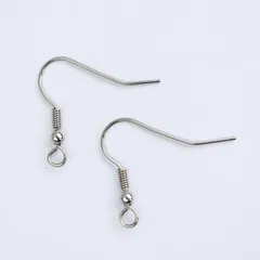 10ペア 金アレ対応 サージカルステンレス 316L フックピアス ピアス用金具 アクセサリーパーツ 手芸 ハンドメイド