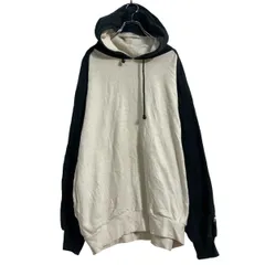 STARTER 無地スウェット パーカー L アイボリー ブラック スターター 裏起毛 キルティング 古着卸 アメリカ仕入 a701-5092