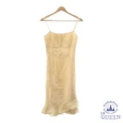 ☆美品☆ LEST ROSE レストローズ ワンピース ひざ丈 袖なし ノースリーブ フレア レース レディース ベージュ 2 日本製 901-8866 送料無料 古着