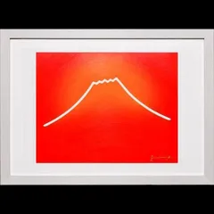 肉筆油絵◇『青のやまなみ』◇がんどうあつし真作直筆絵画F8号