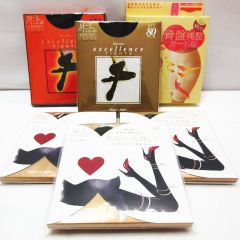 新品 未使用  ストッキング タイツ  6点 カネボウ 日本製 ブラック excellence ピュアブラック M～L  美圧の天使 80デニール  骨盤補整 ガードル ハニーイエロー 82661 ガードル 骨盤サポート  D181Z