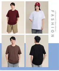 ✨新品✨オーバーサイズTシャツ 無地 ドロップショルダー 白/黒/水色 S/M/L/XL/2XL/3XL 男女兼用 韓国ファッション シンプル ゆったり 春夏秋 ストリート カジュアル クルーネック コットン 快適 通気性 ビッグシルエット