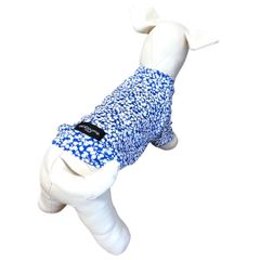 【ラグランTシャツ】犬服 リバティプリント リバティファブリック グレンジェイド（ブルー） ドッグウェア かわいい 花柄 フラワー 日本製