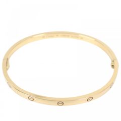 カルティエ バングル レディース ラブブレス　SM ジュエリー アクセサリー LOVE ブレスレット 18金 サイズ16 Au750 CARTIER K18ゴールド    約18.5g【中古品】
