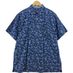 古着 90年代 ラルフローレン Ralph Lauren CHAPS チャップス 総柄 半袖 ボックスシャツ メンズL相当 ヴィンテージ/eaa535576