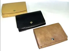 二つ折り財布 ハンドメイド( 牛革)