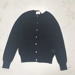 【タグ付き未使用品】UNITED ARROWS　ユナイテッドアローズ　コットンシルク　クルーネックカーディガン　濃紺