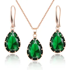ペンダント 合成ダイヤモンド ネックレス ピアス イヤリング レディース、金 シルバー ピンクゴールド レディース ジュエリー [Linawe] アクセサリー 女性、クリスタル ペンダントトップ ネックレス チェーン、宝石 モアサナイト ピアス セット