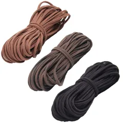【在庫処分】ハンドメイド DIY 手芸材料 アクセサリーパーツ レザークラフト ブレスレット ネックレス 10M 革紐 革ひも スエード (3色) 紐 レザー サムコス