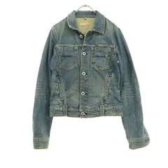 YANUK ヤヌーク USA製 長袖 デニムジャケット ブルー レディース 古着