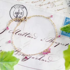 K14GF【cherry blossom】桜色・ブレスレット［ピンクトルマリン］