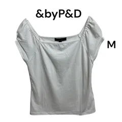 &byP&D レディース オフショルダー パフショルダー Tシャツ M 札つきのサムネイル