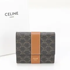 【美品・現行】セリーヌ スモールトリフォールドウォレット 三つ折り レザー セリーヌ レザー スモールトリフォールド 三つ折り財布 ブランド