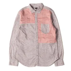 Paul Smith ポールスミス シャツ サイズ:L ジオメトリック チェック 切替 ドレスシャツ 長袖 ホワイト ワインレッド 日本製 トップス カジュアルシャツ【メンズ】