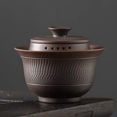 紫陶の蓋碗