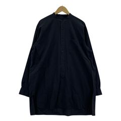 COMOLI 21SS バンドカラーシャツ 3 ネイビー