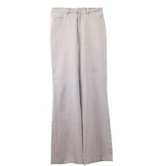 L【SUGARLESS GAL / シュガーレスギャル】 フレアパンツ シンプル ウェスト64cm 洗練されたライトグレーの色味はどんなトップスとも合わせやすくオフィスでもカジュアルでも活躍します。トレンドに左右されず長く使えます！グレーS0263