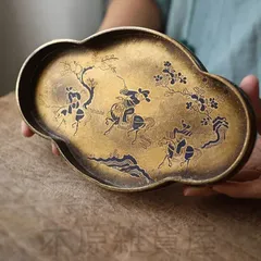 未使用品　茶道　建水　唐銅高岡銅器　表千家 楽天市場】【茶器/茶道具 建水】 唐銅（唐金） エフゴ型（餌畚型