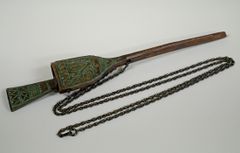 砂澤　ビッキ「樹鈴ペンダント（約18.8cm）」木彫作品　世界的彫刻家　音威子府に美術館　状態良好　小竹美術　真作保証