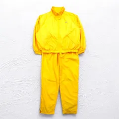 LACOSTE SPORT 90年代 トラックジャケット ジャージ セットアップ L イエロー ワンポイントロゴ