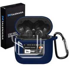 【迅速発送】TALENANA For JBL TOUR PRO 2ケースカバー JBL TOUR PRO 2 カバー 【JBL TOUR PRO 2フィルム*3 付き】シリコン製 全面保護 落下防止 キズ防止 耐衝撃 装着充電可能 軽量小型 カラビナ付き JB