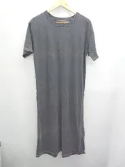 ◇ ⊂ relume レリューム JOURNAL STANDARD アーチロゴ 半袖 膝下丈 ワンピース サイズF ブラック系 レディース P  【1409250046063】