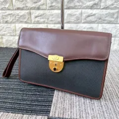 超美品　Dunhill　ダンヒル　クラッチバック　レザー　ゴールド金具