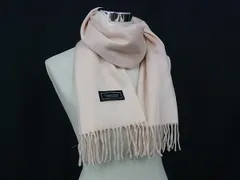 ■美品■ Cashmere World PRODUCED by AURORA カシミヤワールド フリンジ マフラー ストール ショール レディース ピンク系 DE4957