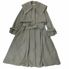 22AW 美品 アデュートリステス ADIEU TRISTESSE ウールビーバービッグカラーコート アウター グリーン B0124AFC032  レディース のサムネイル