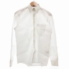 バーバリー ロンドン BURBERRY LONDON ワイシャツ Yシャツ ボタンダウン BD 長袖 衿裏ノバチェック S 白 ホワイト /UO