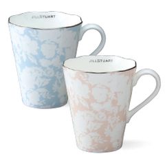 【人気商品】97129-21974 ギフト箱入り プレゼント 結婚祝い ブルー ピンク 2柄セット かわいい おしゃれ 300cc マグカップ ペア STUART) ジルスチュアート(JILL