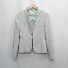 ◇ ⊇ m.f.editorial エムエフエディトリアル 膝丈 スーツ セットアップ 上下 サイズM グレー系 レディース E  【1504210008546】