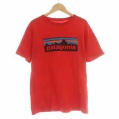 パタゴニア Patagonia キッズ ボーイズ Tシャツ 半袖 ロゴ XL 14 赤 レッド 62513 /KH ■PN