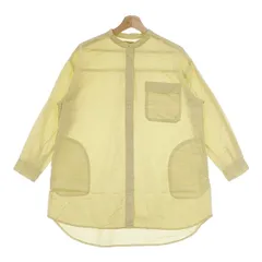 Heart Market コットンリネン バンドカラー チュニック ブラウス シャツ イエロー レディース ハートマーケット【中古】5-0303M∞