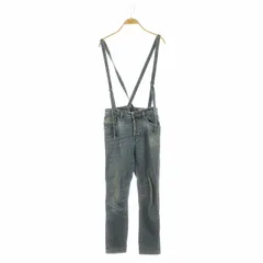 ディーゼル DIESEL Eagee-Work サス付きデニムパンツ ジーンズ スリム ボタンフライ ダメージ加工 W23L32 青 ブルー /AA ■OS