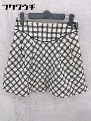 ◇ ef-de エフデ チェック ミニ フレア スカート サイズ7 ベージュ ブラック レディース 【中古】 【1002800720316】