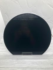【新品】半月盆　黒　約27cm　黒いトレー　トレー　お盆　食器　銘々盆