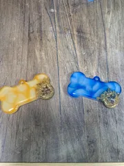 ネームプレート ボーン大 ブルー(肉球)