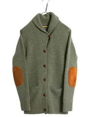 【お得なクーポン配布中!】 ラグビー ラルフローレン ショールカラー ウール ニット カーディガン メンズ S / 古着 ポロ RUGBY セーター 前開き 羽織り エルボーパッチ