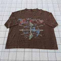 ◇ Θ ZARA ザラ プリント 半袖 Tシャツ カットソー サイズXL ブラウン系 メンズ E  【1509180015655】