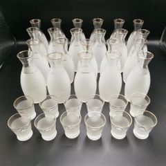 ガラス　とっくり　徳利　おちょこ　猪口　セット　レトロ　新品未使用