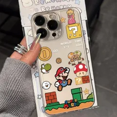 スーパーマリオ TPU iPhone ケース※購入後取引メッセージに希望No.と機種を入力（例：「No.1 IPhone 15希望」） ※未記載の場合は発送不可