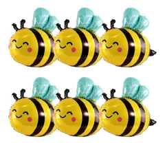 TK.Felly ミツバチバルーン 6個セット 78cm×65cm アルミ風船 誕生日 バルーン デコレーション 風船 パーティー 
