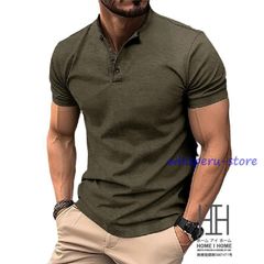 tシャツ Tシャツ メンズ 半袖 ヘンリーネック 無地Tシャツ アメカジ 春 夏 おしゃれ スポーツ 半袖tシャツ トップス カットソー 大きいサイ