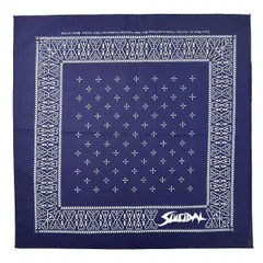 ドッグタウンと同じ★ 70年代 バンダナ スカーフ ペイズリー ネイビー 70s頃 VINTAGE BANDANNA ペイズリー&クロス NAVY MADE IN